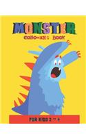 Monster Coloring Book For Kids 2 - 4
