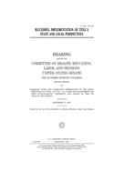 Successful implementation of Title I