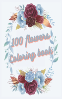 100 flowers coloring book