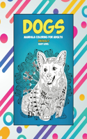 Mandala Coloring for Adults - Animals - Easy Level - Dogs
