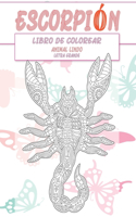 Libro de colorear - Letra grande - Animal lindo - Escorpión
