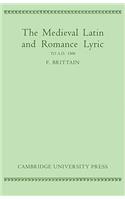 Medieval Latin and Romance Lyric to A.D. 1300