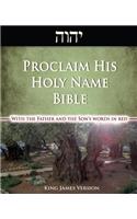 Proclaim His Holy Name Bible-KJV-Enhanced Red Letter Edition