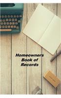Homeowners Book of Records