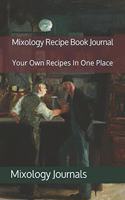 Mixology Recipe Book Journal