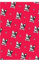 French Bulldog Dot Grid Journal: A Blank Dotted Notebook for Frenchie Dog Lovers: Notes, Planning, Journaling, Sketching: Hot Pink Pattern Cover Design