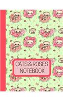 Cats and Roses Notebook: Draw and Write Journal To Practice Writing Stories and Drawing Pictures