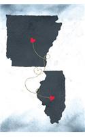 Arkansas & Illinois: Long Distance Out of State Notebook - Blank Lines