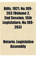 Bills, 1921, No.109-263 (Volume 2, 2nd Session, 15th Legislature, No.109-263)