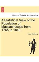 A Statistical View of the Population of Massachusetts from 1765 to 1840