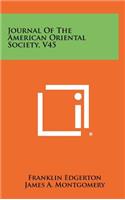 Journal of the American Oriental Society, V45