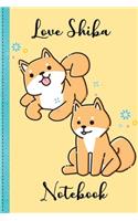 Love Shiba Puppy Notebook Volume 10: Notebook, Holiday Notebook, Lined Notebook, Love Shiba, Mini dog, Puppy Dog Notebook
