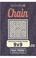 Chain Sudoku - 200 Easy to Master Puzzles 9x9 (Volume 22)