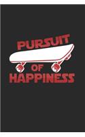 Pursuit of happiness: 6x9 Longboarding - blank with numbers paper - notebook - notes