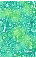 Journal: Green Flower Pattern, Tropical Design, Notebook, Journal, Diary, small, purse size, 135 pages