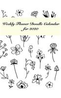 Weekly Flower Doodle Calendar for 2020
