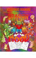 Christmas Dragons Coloring & Activity Book For Kids Draggin' In The Hood