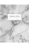 Cornell Notes Notebook: Cornell Style Paper College Ruled Journal Grey Marble Granite