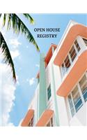 Open House Registry: Guest and Visitors Sign in Book (Modern)