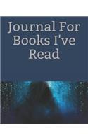 Journal for Books I've Read: Book Lovers Notebook with Space to Review 50 Books with Index - Mystery Thriller Theme Cover