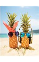 2017, 2018, 2019 Weekly Planner Calendar - 70 Week - Pineapple: Pineapples at Beach with Sunglasses and Headphones