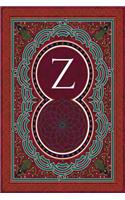Monogram "Z" Notebook: Blank Journal Diary Log(26 Monogram Arabesqueone 150 Lined)