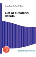 List of Directorial Debuts