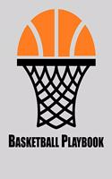 Basketball Playbook: Notebook with blank basketball court diagrams, notes, and undated calendar