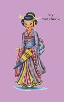 Notebook: Vintage Traditional Japanese Costume Dolls of the World Notebook
