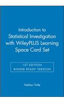 Introduction to Statistical Investigations, 1e Binder Ready Version + Wileyplus Learning Space Registration Card