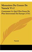 Memoires Du Comte De Varack V1-2