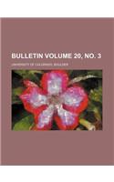 Bulletin Volume 20, No. 3