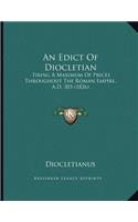 Edict Of Diocletian