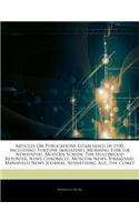 Articles on Publications Established in 1930, Including