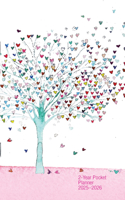 2025-26 Tree of Hearts 2-Year Pocket Planner (24-Month Calendar)