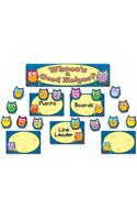 Colorful Owls Job Assignment Mini Bulletin Board Set