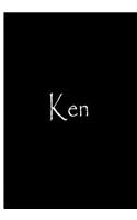 Ken - Black Notebook / Journal / Blank Lined Pages / Soft Matte