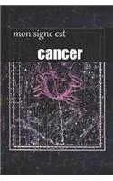 cancer signe astrologique, carnet ligné