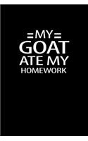 My goat ate my homework