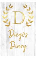 Diego's Diary: Personalized Diary for Diego / Journal / Notebook - D Monogram Initial & Name - Great Christmas or Birthday Gift