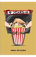 4 Years Of Popcorn: Blank Lined Journal With Calendar For Popcorn Lovers