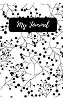 My Journal: Black and white Doodle lines and dots design 108 page journal 6x9 inches for note-taking, list-making and everyday reflection(Stylish Monochrome Collection Everyday Journal)