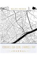 Asnieres-Sur-Seine (France) Trip Journal: Lined Travel Journal/Diary/Notebook with Asnieres-Sur-Seine (France) Map Cover Art