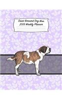 Saint Bernard Dog Mom 2019 Weekly Planner: Blank Lined Calendar Notebook for Dog and Puppy Lovers