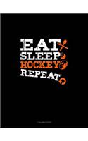 Eat Sleep Hockey Repeat: 3 Column Ledger