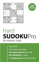 Hard Sudoku Pro: Book for Experienced Puzzlers (200 puzzles) Vol. 31