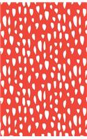 Journal Notebook Abstract Splashes Red