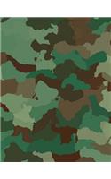 Notebook: Extra-Large Camouflage Design Notebook/Journal with 200 Pages: Ruled, Letter Size (8.5 X 11) Composition Notebook