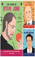 A Complete Biographies of Elon Musk, Jeff Bezos and Steve Jobs - Inspirational Personalities Story (Set of 3 Books) for Children
