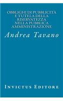Obblighi Di Pubblicitï¿½ E Tutela Della Riservatezza Nella Pubblica Amministrazion